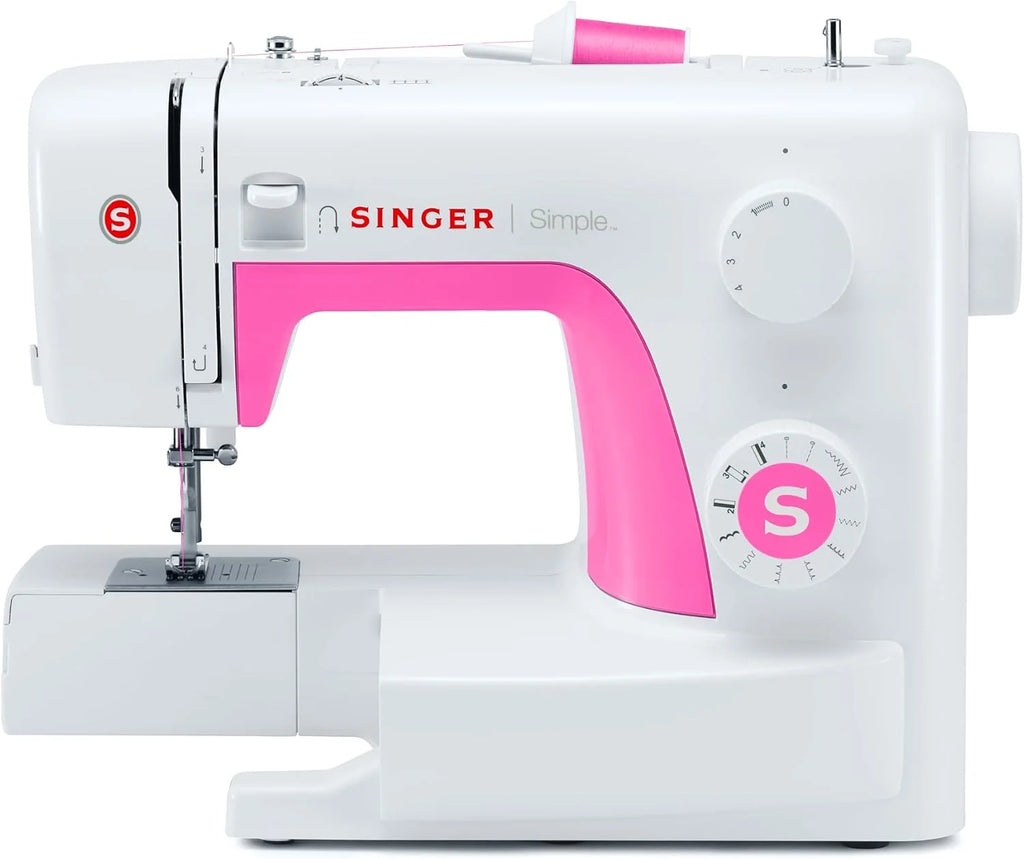 Singer Simple 3210 maszyna do szycia z wolnym ramieniem, biało-różowa