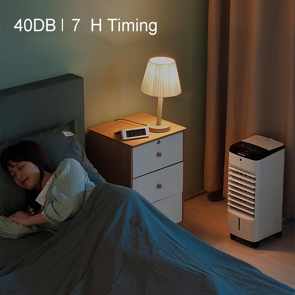 Aire acondicionado portátil con control remoto, enfriador de aire evaporativo 3 en 1, temporizador de 7 horas para el hogar, oficina, dormitorio, cocina