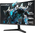 Monitor Gaming Curvo KOORUI de 27'', 1500R, Panel VA, Resolución QHD (2560x1440), 180Hz, 1ms, DCI-P3 85%, Bisel ultradelgado, Inclinación ajustable, Compatible con HDMI/DP