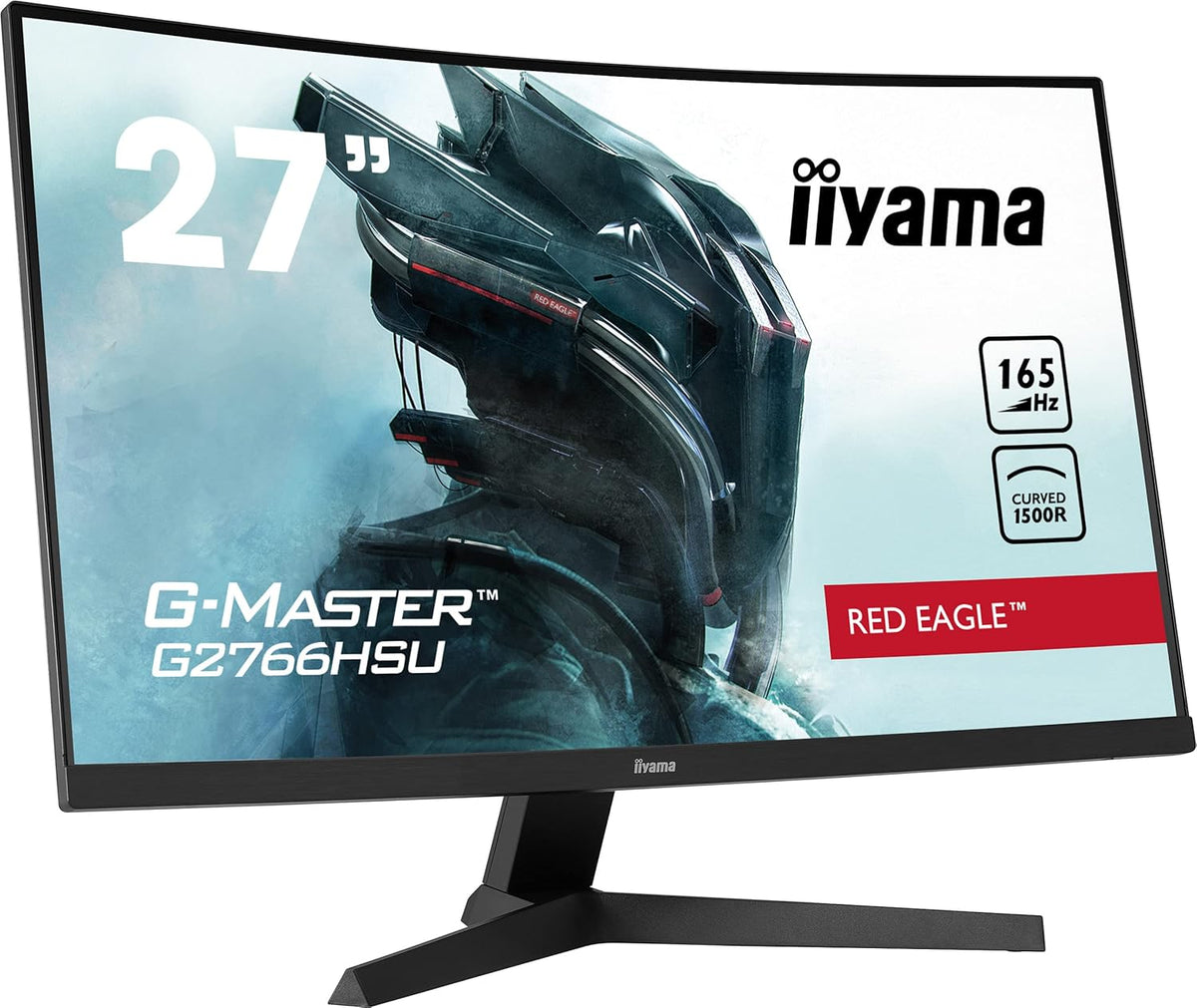 Monitor iiyama 27" G-Master Red Eagle G2766HSU-B1, VA Curvo, FHD@165Hz, FreeSync, HDMI/DP/Hub USB, 1ms, Altavoces, Black Tuner