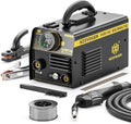 H HZXVOGEN Spawarka MIG 140A, 230V, spawarka rdzeniowa MIG/Lift TIG/Stick 3 w 1 z funkcją synergii, przenośna spawarka MIG bez gazu z inwertorem IGBT. Spawarka MIG dla początkujących (HVM140)