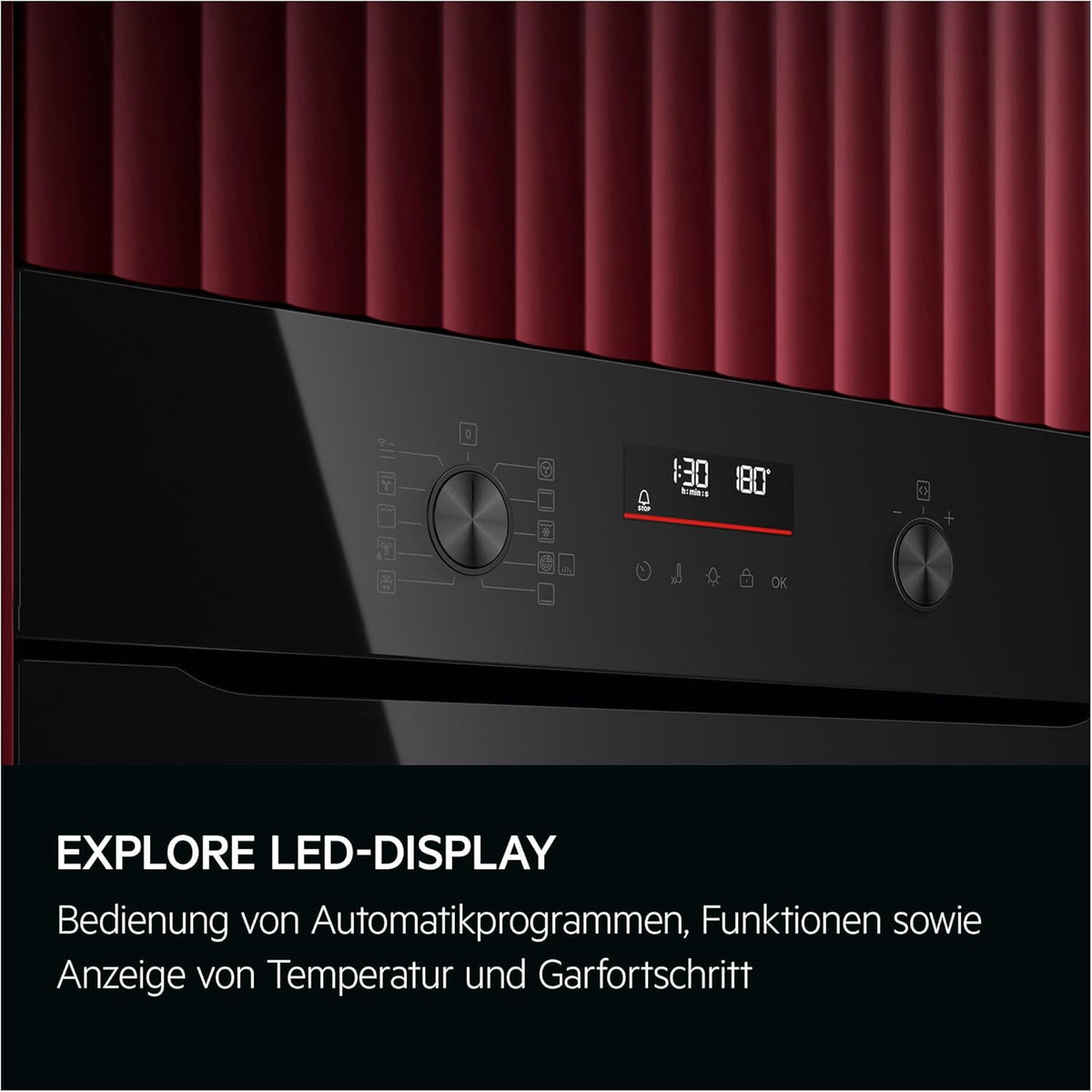 Horno empotrable AEG – Serie 5 Aire caliente circular: resultados de cocción uniformes en 3 niveles – Autolimpieza por pirólisis – 25 programas automáticos – Pantalla táctil LED – Calentamiento rápido – Negro – BPE53516AB