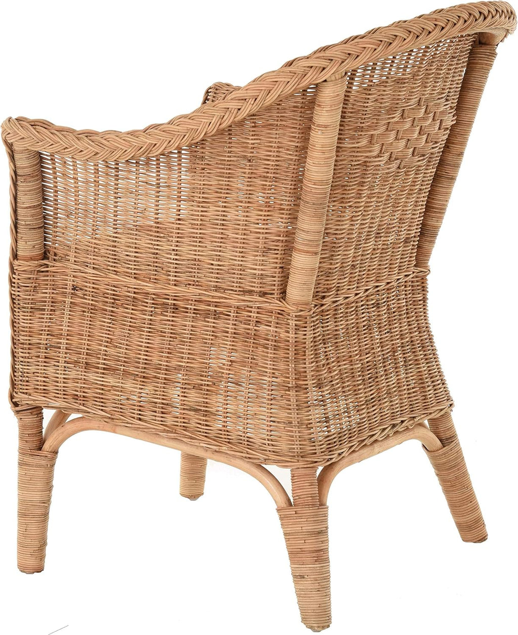 Sillón de ratán natural / Silla de comedor, sillón de mimbre / Muebles de ratán, sillón de ratán, silla de ratán con reposabrazos, sillón lounge, silla de tejido (natural)