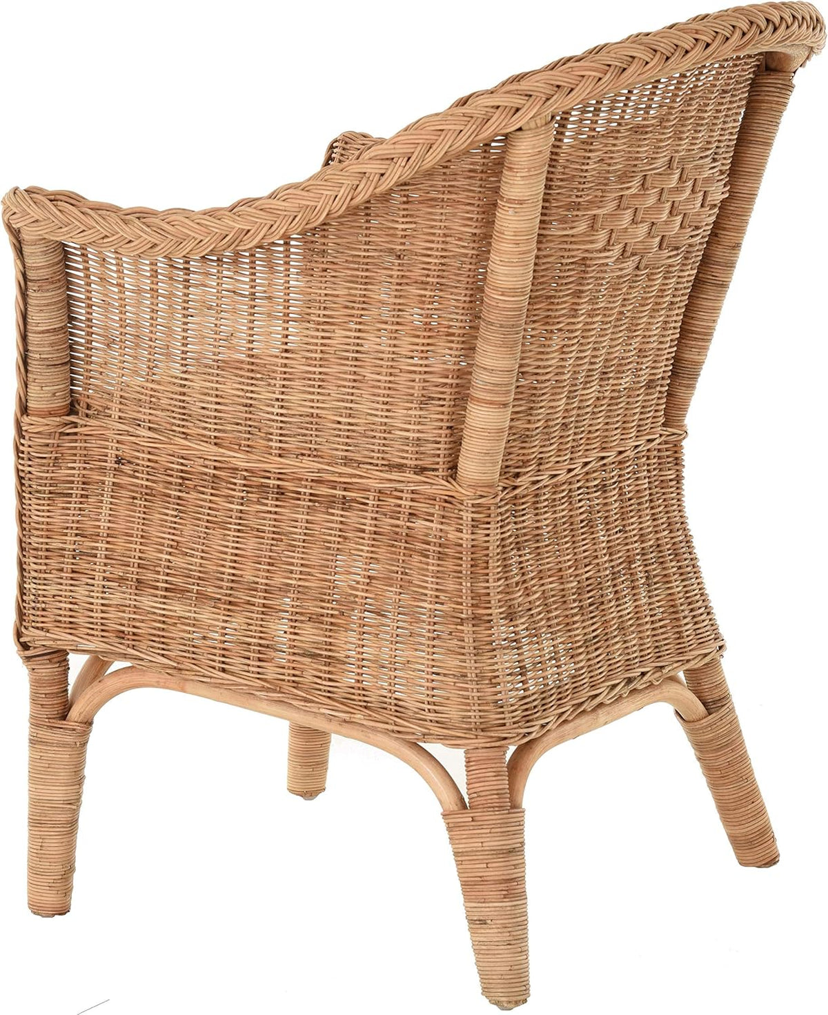 Sillón de ratán natural / Silla de comedor, sillón de mimbre / Muebles de ratán, sillón de ratán, silla de ratán con reposabrazos, sillón lounge, silla de tejido (natural)