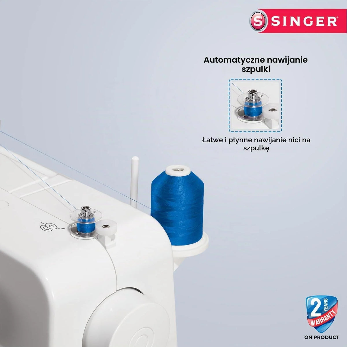Singer Maszyna do Szycia Mechanicznego 1409 – 15 Programów Szycia, 4-Stopniowe Oczko, Regulacja Długości i Szerokości Ściegu, Dźwignia Wsteczna, Wolne Ramię, Z Miękką Pokrywą