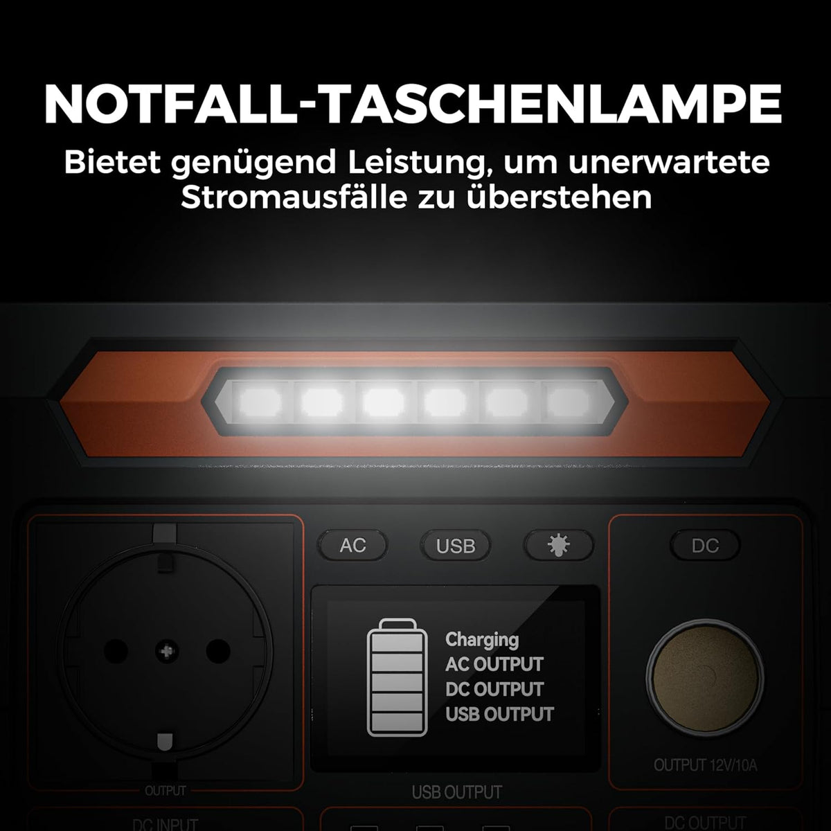 Estación de energía portátil FlashFish de 230Wh con panel solar de 60W, generador solar de 300W (pico de 600W) con 2 puertos CC, 4 puertos USB, luces LED, generador de emergencia para camping, viajes y cortes de energía