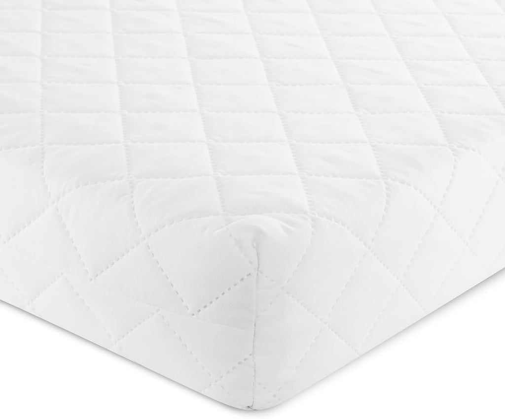 Cuna colecho Love For Sleep 120x60 cm con colchón de espuma, color blanco, modelo Jacob - Cuna de madera para bebé, cuna convertible, cama infantil con barrotes
