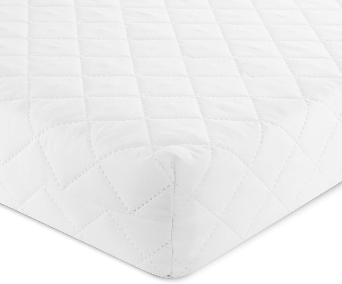 Cuna colecho Love For Sleep 120x60 cm con colchón de espuma, color blanco, modelo Jacob - Cuna de madera para bebé, cuna convertible, cama infantil con barrotes