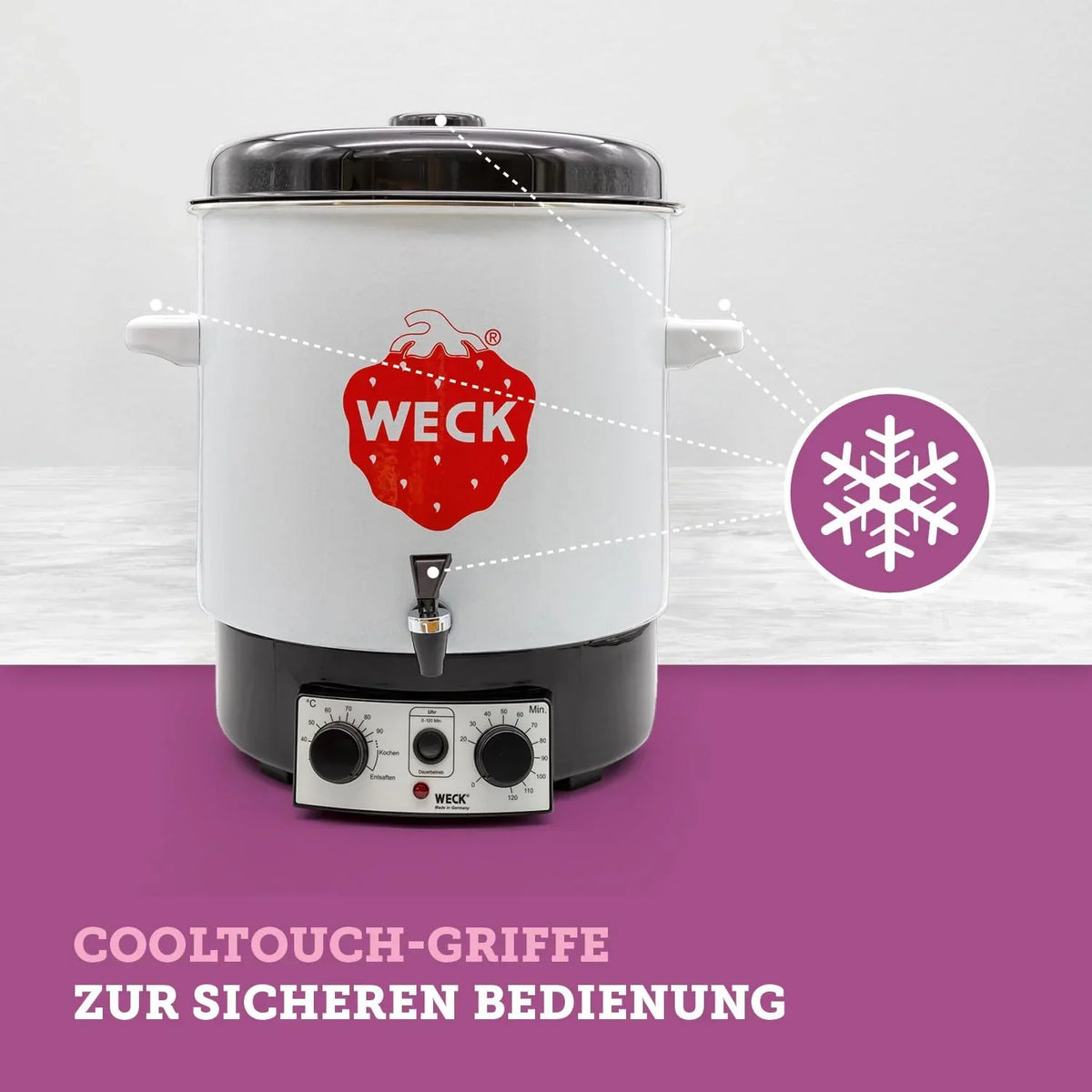 Olla conservadora WAT 15-A 29L 1800W, termostato de precisión, temporizador, grifo de salida, esmalte
