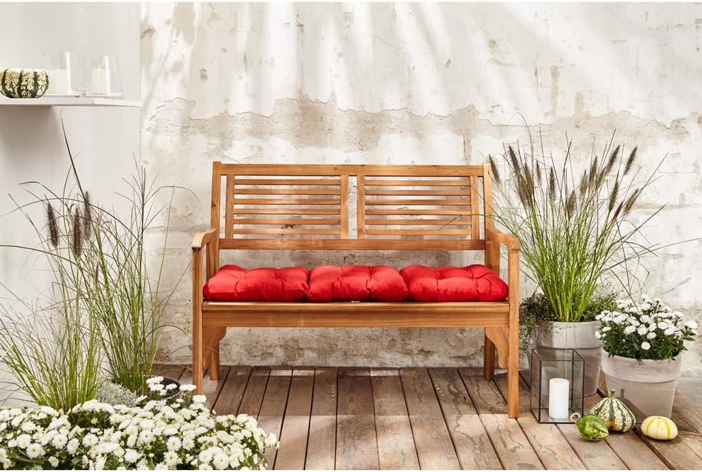 Banco plegable Dehner Douglas, 2 plazas, aprox. 119 x 62 x 90 cm, de madera de acacia con certificación FSC®, natural