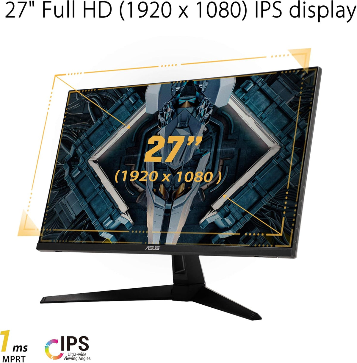 ASUS TUF Gaming VG279Q1A - Monitor gaming eSport 27" FHD - Panel IPS - 165Hz - 1ms - 1920x1080 - 250cd/m² - DisplayPort y 2x HDMI - Altavoces - AMD FreeSync Premium - Extreme Low Motion Blur