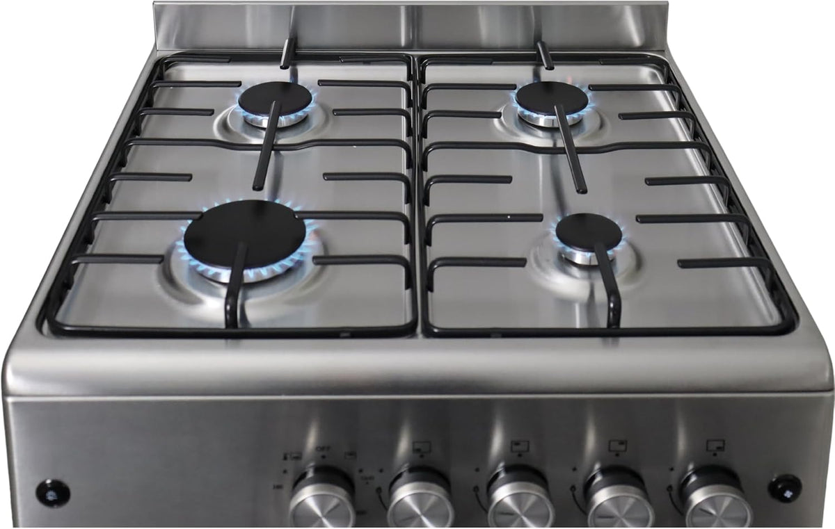 Cocina a gas Gasline SHGG6060FGIX de acero inoxidable de 60 cm con horno a gas, termostato y convección