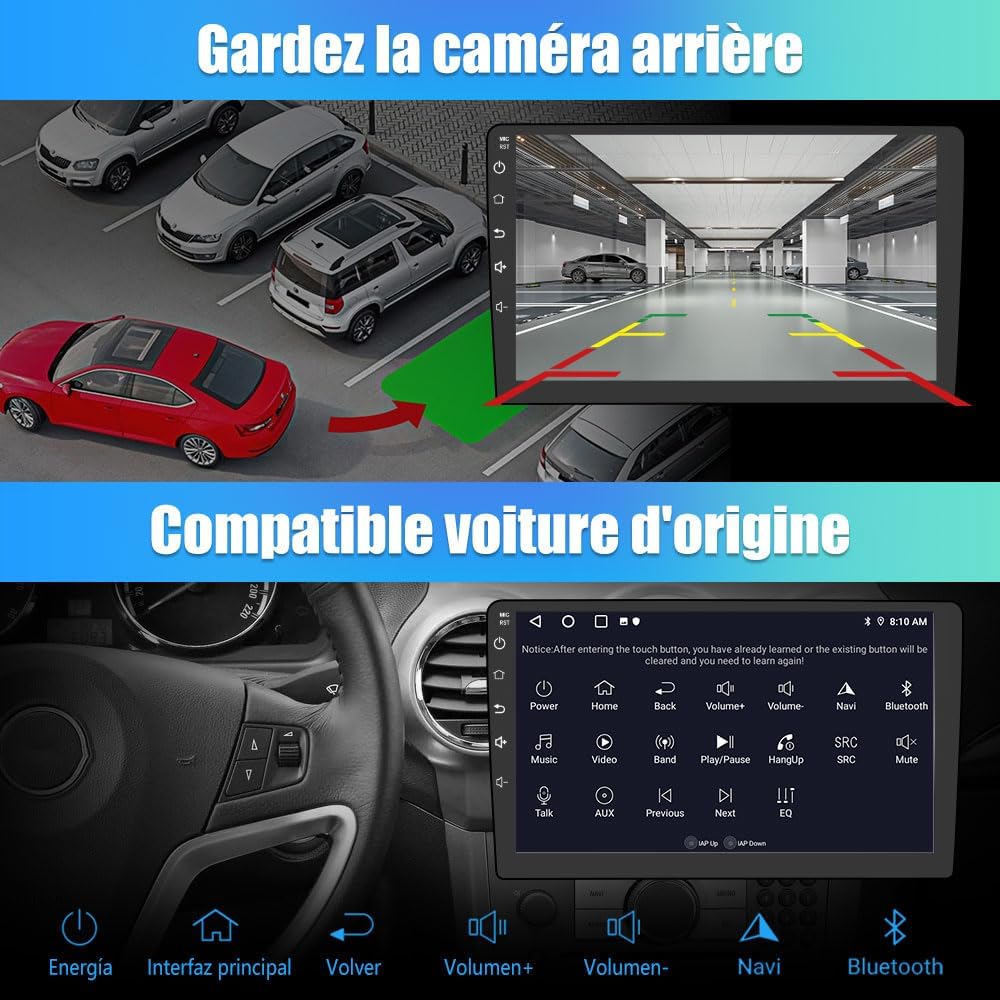 Autorradio Android 13 AWESAFE para Renault Megane 2 2002-2009, pantalla táctil de 9", WiFi, CarPlay y Android Auto, 2 GB RAM + 32 GB ROM, Bluetooth, GPS, FM/AM, DSP