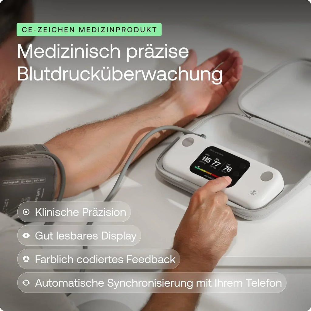 Tensiómetro de brazo BPM Vision 2 en 1 con medición de presión arterial y ECG, sincronización por Wi-Fi y Bluetooth, incluye brazalete