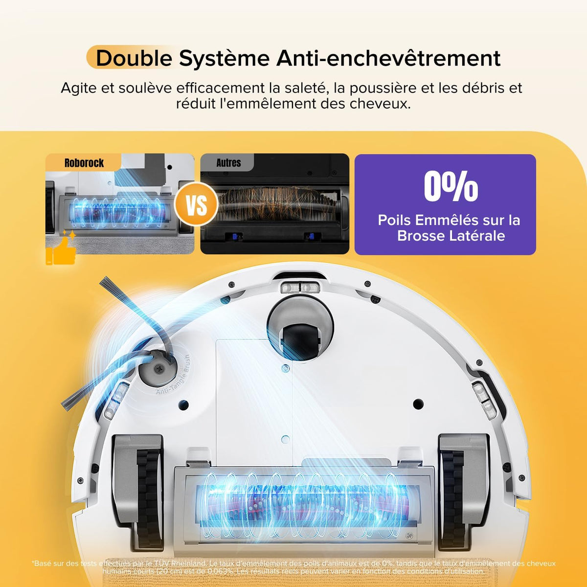 Roborock Q7 M5 Robot Aspirador y Fregasuelos 10.000 Pa, Doble Diseño Antienredos, Mayor Duración de Limpieza, Navegación Inteligente con LiDAR Preciso, APP, Blanco