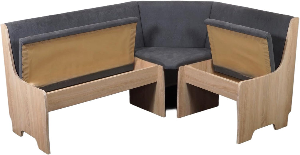 Conjunto de banco esquinero genérico Hamburg VEDUTI (roble Sonoma)