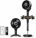 Ventilador de pie, oscilación 3D, 12 niveles, 6 modos, motor de CC silencioso con mando a distancia, temporizador, 20 dB, modelo DR-HPF015S