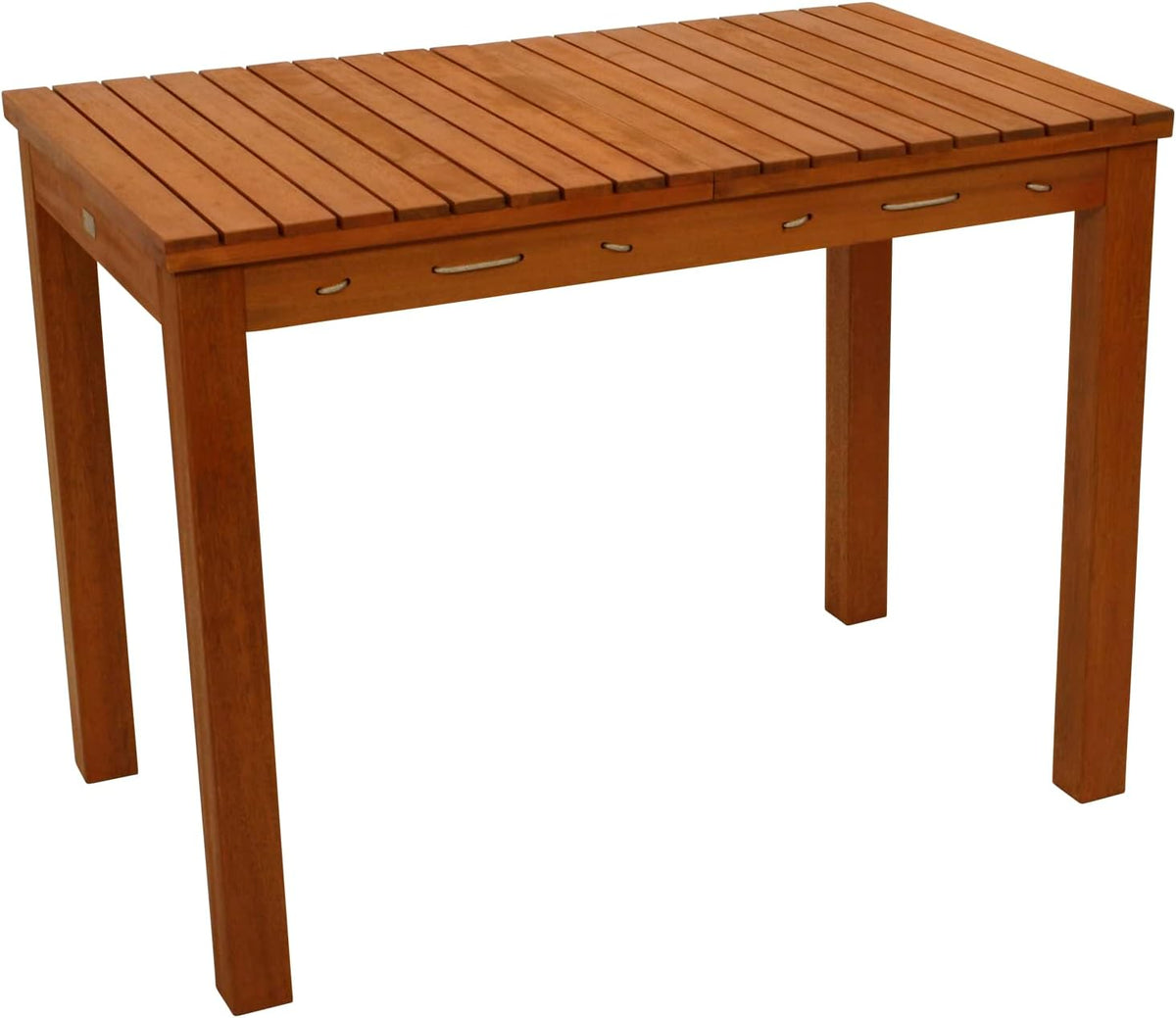 Mesa de jardín funcional DEGAMO con función de tendedero, 100x60x75cm, eucalipto aceitado marrón, con certificación FSC®, para exterior e interior