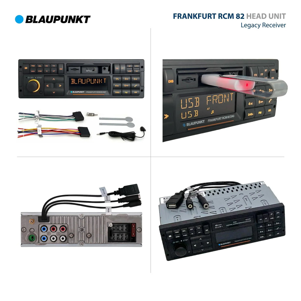 BLAUPUNKT Frankfurt RCM 82 DAB, autorradio 1 DIN, DAB+, Bluetooth, manos libres, control desde el volante, 200 vatios