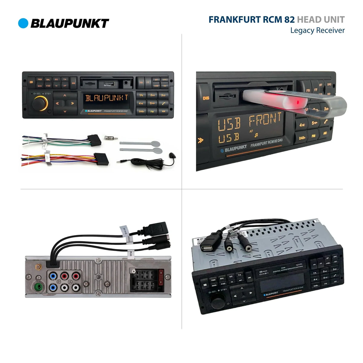 BLAUPUNKT Frankfurt RCM 82 DAB, autorradio 1 DIN, DAB+, Bluetooth, manos libres, control desde el volante, 200 vatios