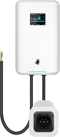 Estación de carga para VE Morec de 7,68 kW, monofásica, 32 A, con toma de cable y cable de alimentación de 1 m a la caja de distribución, cargador rápido para vehículos eléctricos