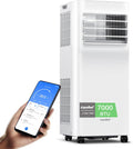 Acondicionador de aire portátil Comfee Breezy Cool Pro 2.0, 7000 BTU 2,0 kW, refrigeración, ventilación y deshumidificación, control por aplicación, para habitaciones de hasta 68 m³ (25 m²), aire acondicionado portátil con manguera de escape.