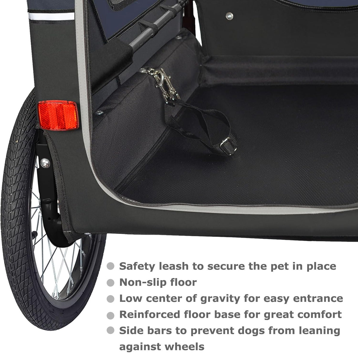 Doggyhut S-Line XL Remolque y cochecito para perros con suspensión 2 en 1, remolque de bicicleta para perros y jogger con suspensión hasta 45 kg