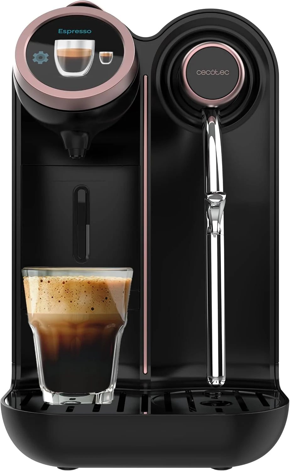 Cecotec Ekspres do kawy na kapsułki Power Caps Spin. 1400 W, 20 bar, kompatybilny z Nespresso, zbiornik na wodę 1,5 l, intuicyjny wyświetlacz, 7 napojów, automatyczne wyłączanie, czujnik temperatury