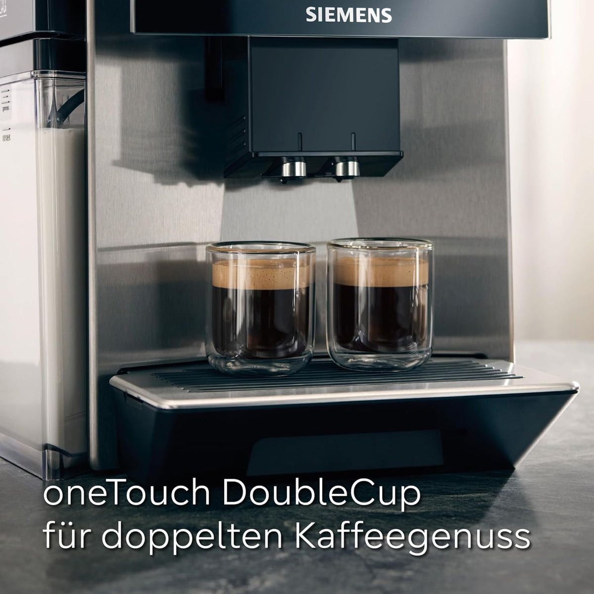 Cafetera superautomática Siemens EQ900 TQ903D03, control por app, pantalla táctil intuitiva, modo barista, AromaBoost, reducción de ruido, molinillo premium, limpieza automática con vapor, 1500 W, acero inoxidable
