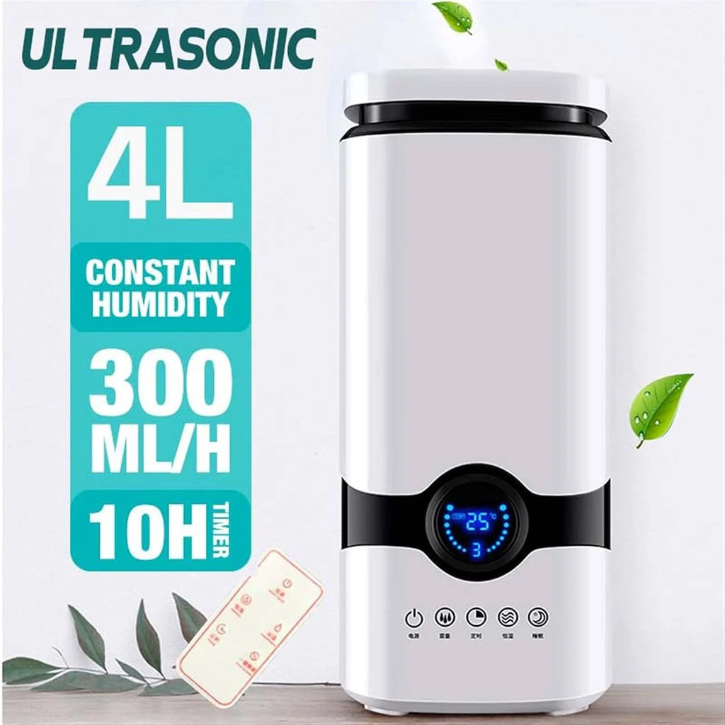 nawilżacz do sypialni Nawilżacz ultradźwiękowy 4L Nawilżacz powietrza z chłodną mgłą i atomizacją ultradźwiękową 300ml/h Do użytku domowego