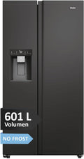 Frigorífico americano Haier HSW79F18DIPT I Frigorífico Side by Side con dispensador de hielo, Total No Frost, Wi-Fi y App I 177,5 x 90,5 x 72,6 cm I 601 L de capacidad útil y conexión a toma de agua