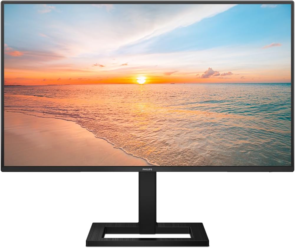 Philips 24E1N1300AM - Monitor FHD de 24 pulgadas, ajustable en altura, altavoces (1920x1080, 100 Hz, HDMI, USB-C (entrega de energía de 65 W), concentrador USB) Negro