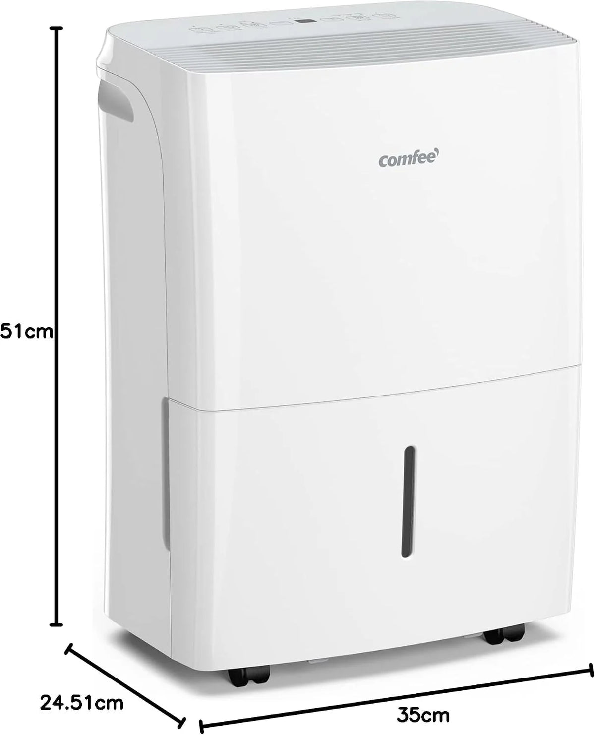 Comfee MDDF-20DEN7-WF - Osuszacz, 20 l / 24 h, wielkość pomieszczenia ok. 100 m³ (40 m²), kompatybilny z aplikacjami