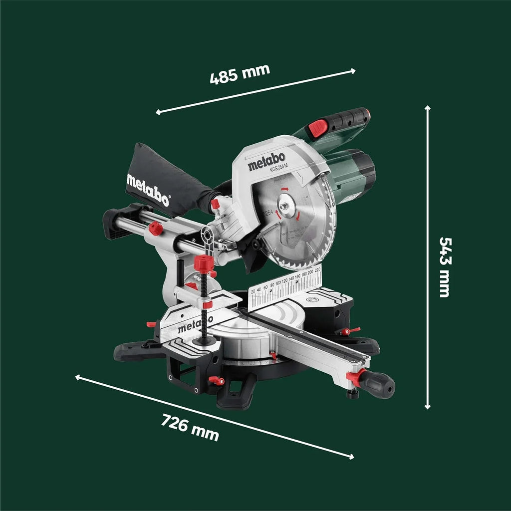 Sierra ingletadora telescópica KGS 254 M 613254000 disco de 254 mm función de tracción Precision Cut Line 1450 W 4500 rpm