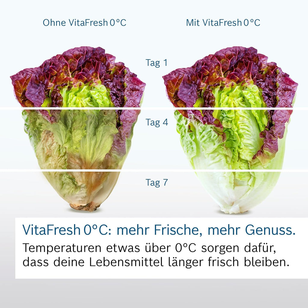 Bosch KGE398IBP, Serie 6, Frigorífico combinado, 201 x 60 cm, 249 L refrigeración y 94 L congelación, LowFrost, BigBox para alimentos congelados, frescura prolongada con VitaFresh, silencioso con 38 dB, LED, antihuellas