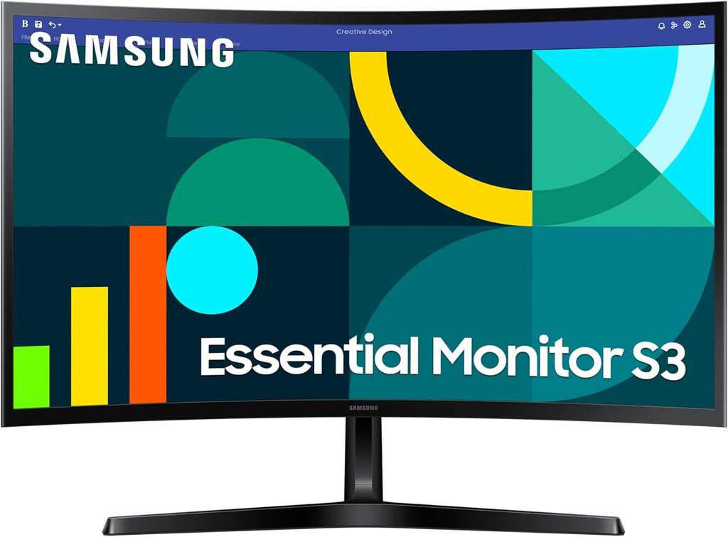 Samsung S36GD Essential S27D366GAU Monitor curvo de 27" con panel VA, resolución Full HD, tiempo de respuesta de 4 ms, frecuencia de actualización de 100 Hz, Eco Saving Plus, Flicker Free, negro