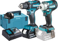 Kit combinado de herramientas a batería Makita DLX2452TJ 18V "Kit automotriz" (DDF485 + DTW300) / 5,0 Ah, 2 baterías + cargador en MAKPAC