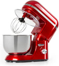 Klarstein Robot kuchenny, Maszyna do wyrabiania ciasta z misą 5L, 2000W profesjonalny robot z hakiem i trzepaczką, Uniwersalny z 6 biegami, Maszyna do mieszania, ugniatania i ubijania
