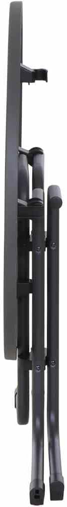 Mesa plegable Paco Ø 80 cm antracita mate acero/melamina