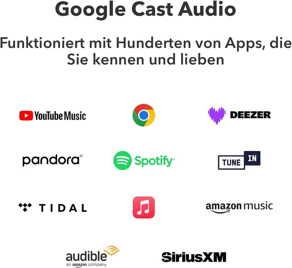 Receptor de audio AirPlay 2 y Chromecast ASR002 WLAN Hi-Res 24 bits 192 kHz multisala Bluetooth Spotify Connect