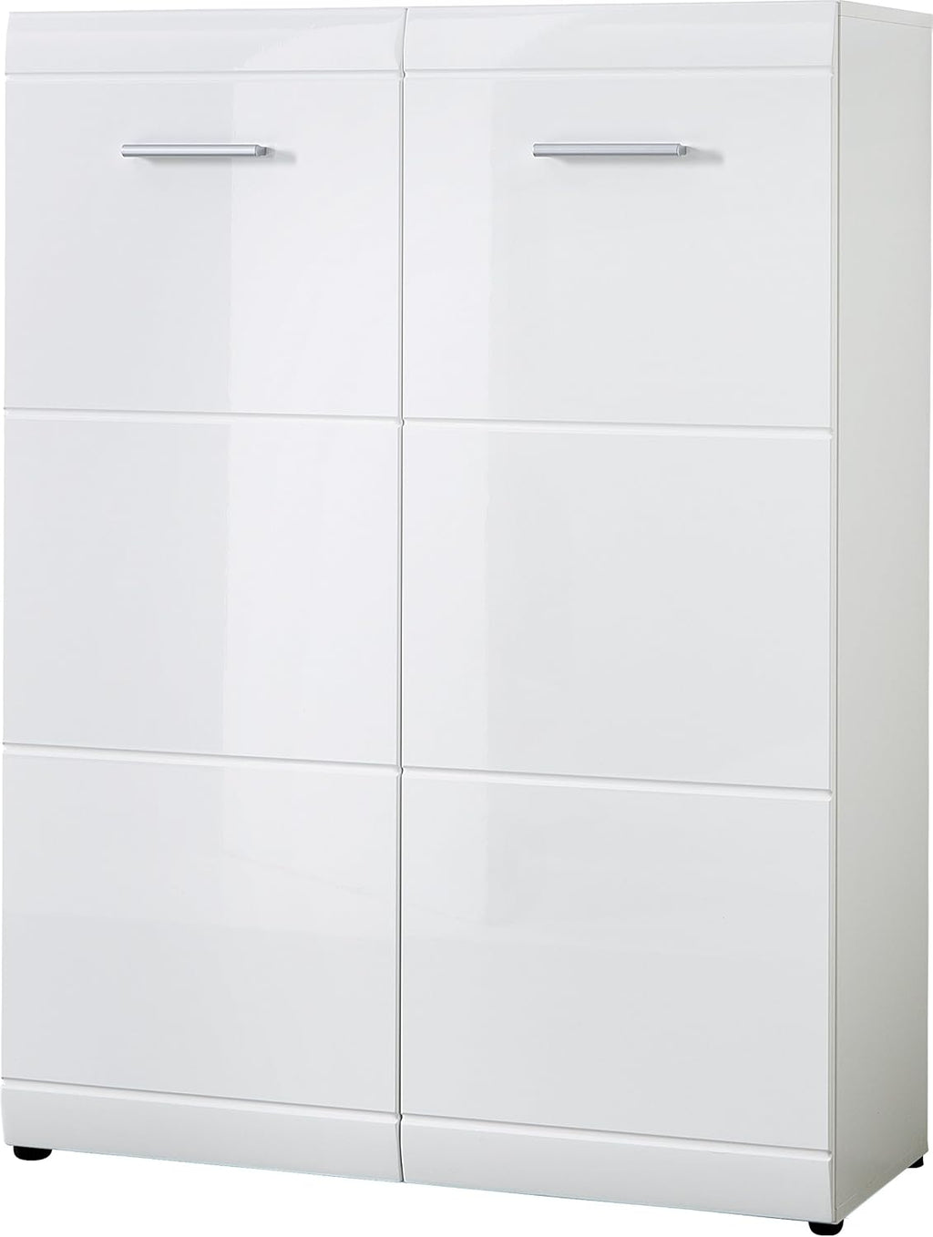 Zapatero Germania 3524-84 GW-Adana, con frentes de alto brillo, en blanco, 90 x 120 x 36 cm (ancho x alto x profundo)