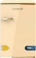 Mini frigorífico retro Cecotec Bolero CoolMarket TT Origin 110 Beige E. Mini frigorífico retro con capacidad de 110L, Clase E, compartimento congelador, luz LED interior, tirador cromado, bandejas de cristal.