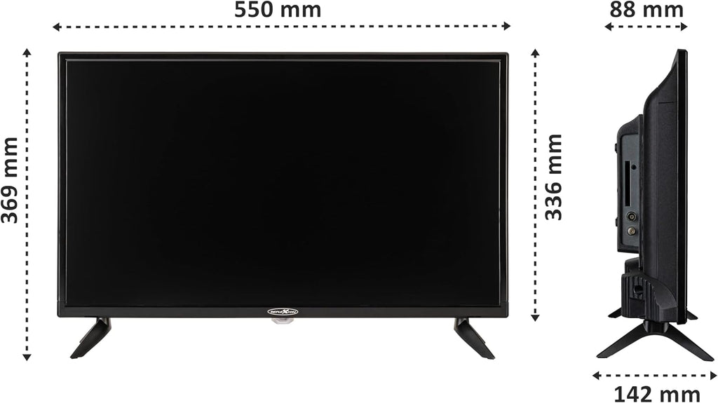 Televisor Smart LED REFLEXION LED24IBT, LG webOSHub, 60 cm / 24 pulgadas, TV para caravana/autocaravana/camping/caravana/barco/camión, 12/230 voltios, Full HD, triple sintonizador, DVB-T2HD, DVB-S2, DVB-C, Bluetooth, WLAN