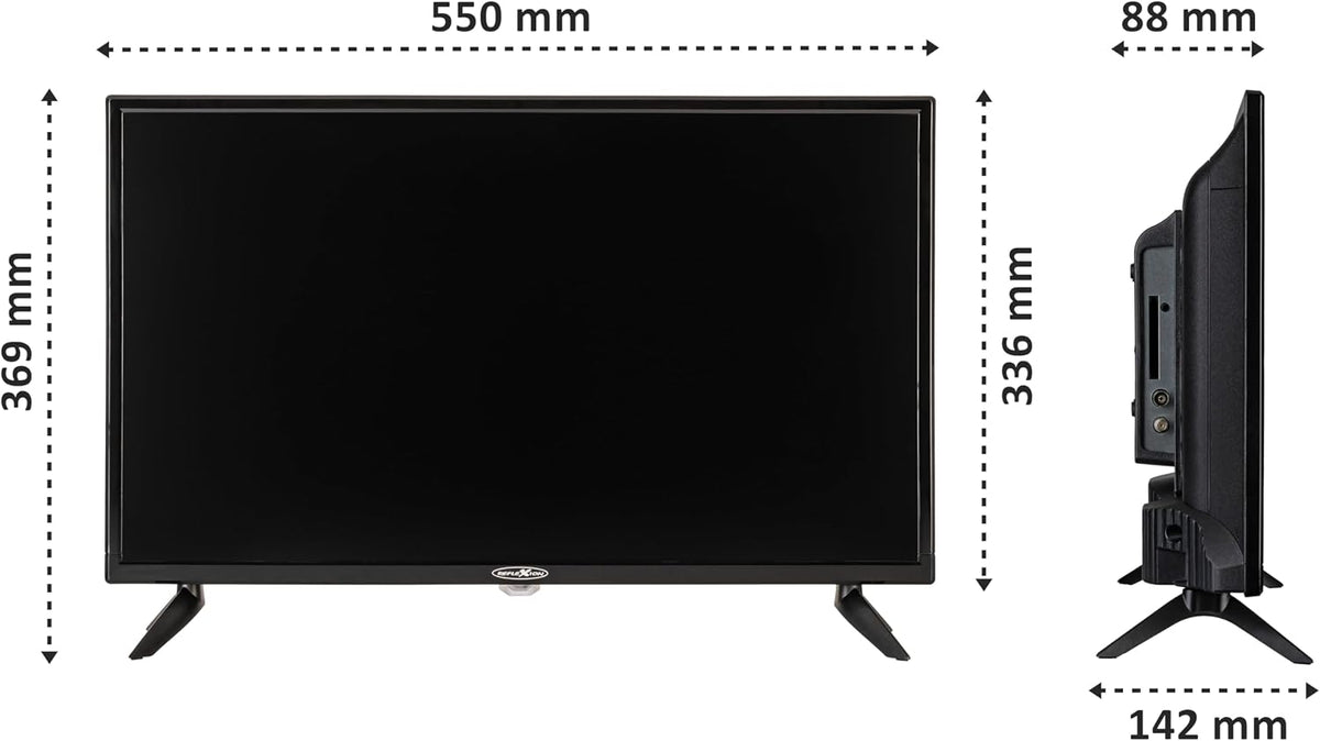Televisor Smart LED REFLEXION LED24IBT, LG webOSHub, 60 cm / 24 pulgadas, TV para caravana/autocaravana/camping/caravana/barco/camión, 12/230 voltios, Full HD, triple sintonizador, DVB-T2HD, DVB-S2, DVB-C, Bluetooth, WLAN