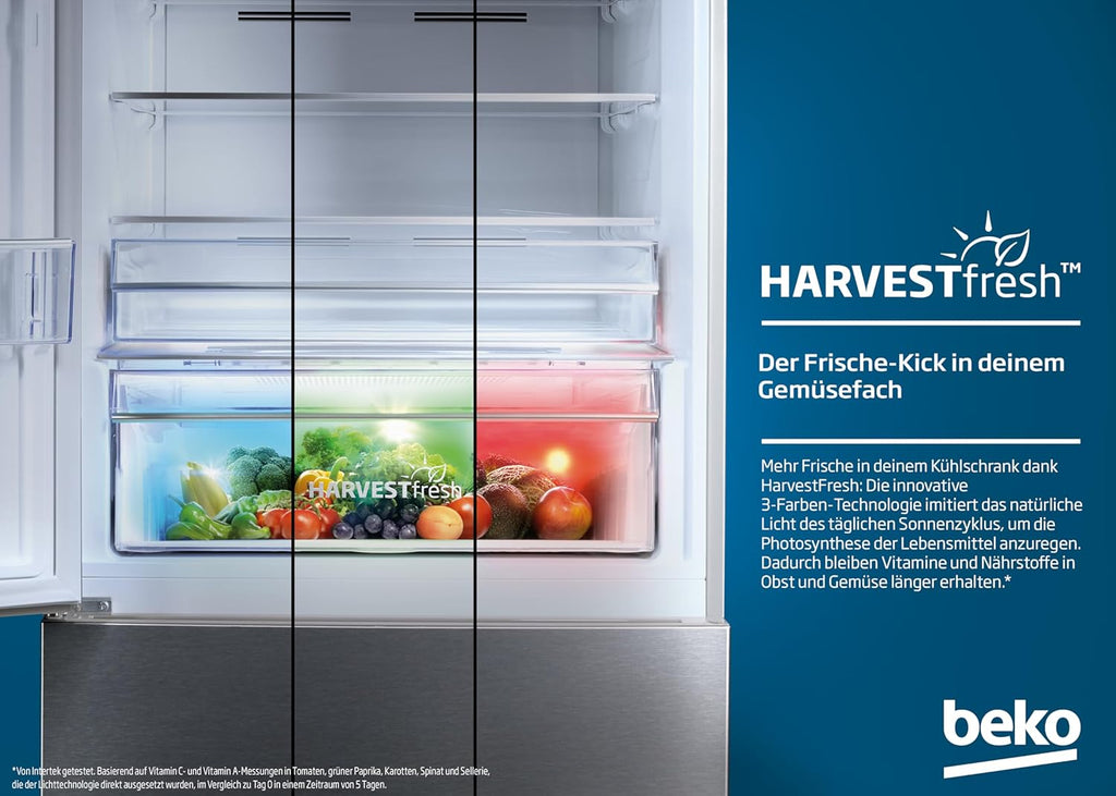 Frigorífico | Libre instalación | Una puerta todo útil | Ventilador de refrigeración BEKO - B3RMLNE444HXB