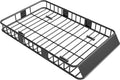 HOMCOM Portaequipajes para coche, baca de techo ajustable en longitud de 109 a 162 cm, carga máx. 100 kg