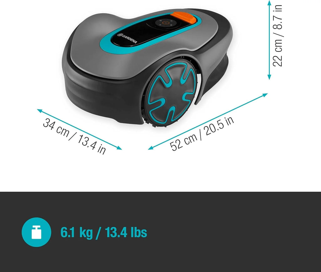 Gardena Robot koszący SILENO minimo 250 m²: inteligentna kosiarka z optymalną łącznością, programowalna przy pomocy aplikacji Gardena Bluetooth®, wersja PL (15201-32)