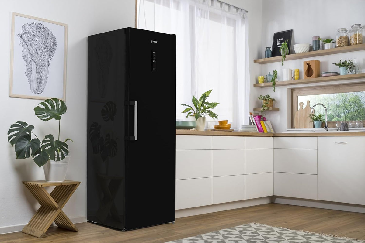 Frigorífico Gorenje R 619 DAXL6/AdaptTech/FreshZone/Función de enfriamiento rápido/Sistema de refrigeración por circulación de aire/Pantalla LED / 398l / 185cm / Clase energética D/Acero inoxidable