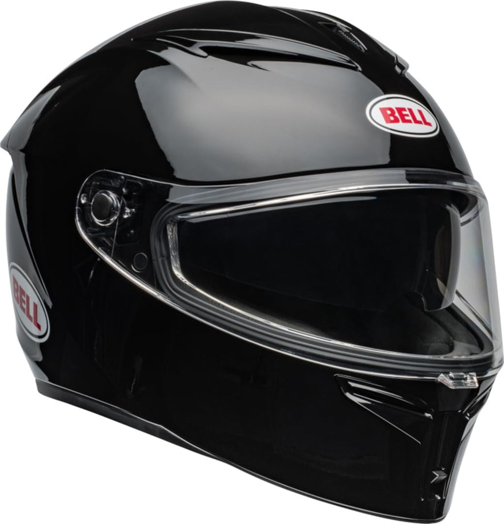Casco de moto Bell Lithium Solid ECE, calota dinámica, visor solar integrado, forro EPS multidensidad, óptica de clase 1, tres tamaños de calota, pantalla Pinlock incluida. Color: negro, talla: S