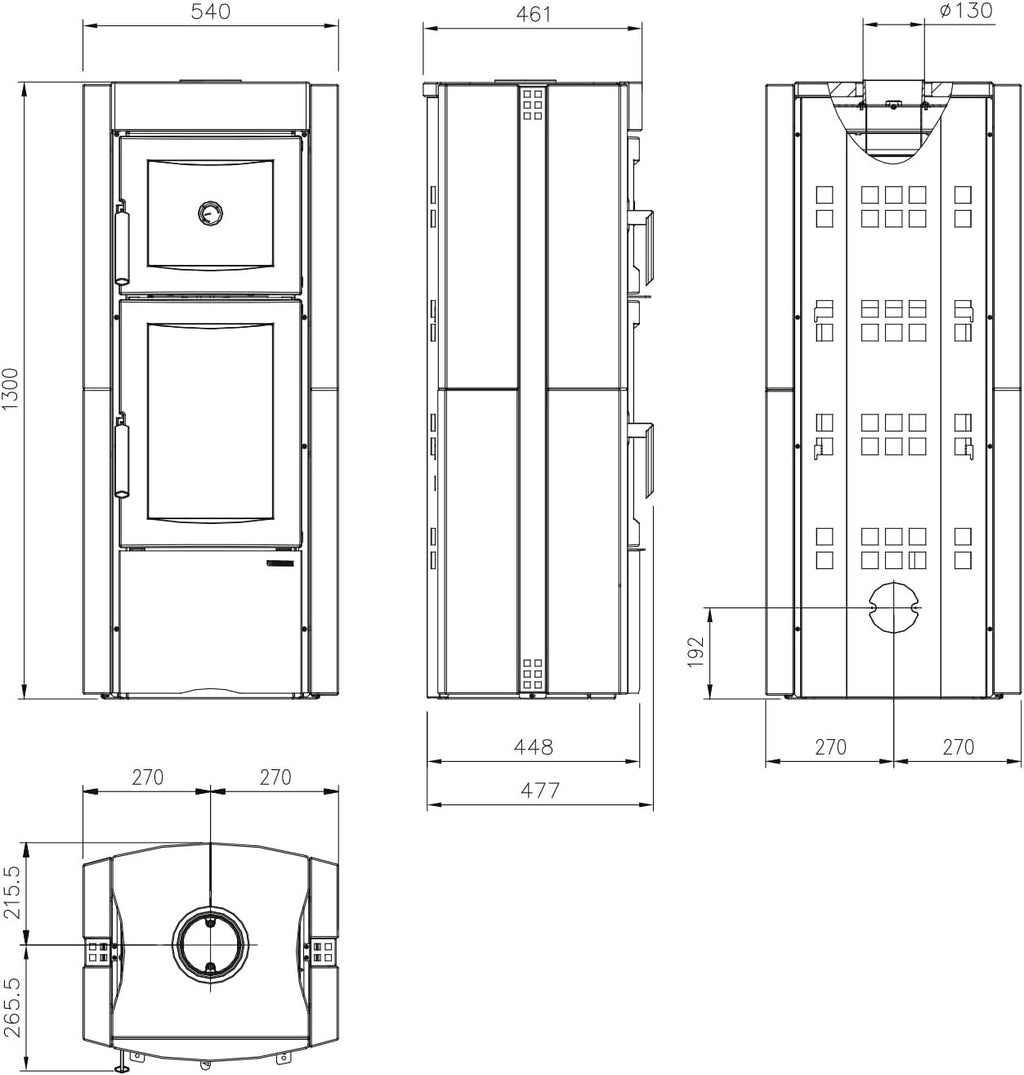 La Nordica 7116734 Ester Forno Evo Estufa de leña Vulcan/A+